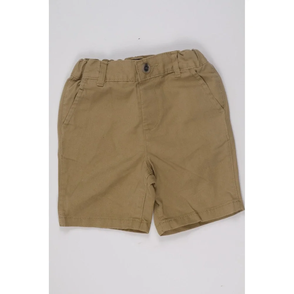 The Children's Place Chino Shorts Khaki Tan Solid 3T Excellent